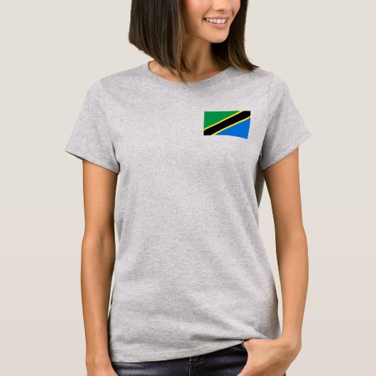 Drapeau et carte de Tanzanie T-shirt (Devant)