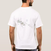 Drapeau et carte des Îles Salomon T-Shirt (Dos)