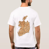 Drapeau et carte d'Irlande T-shirt (Dos)