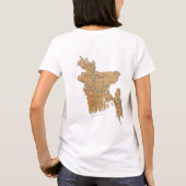 Drapeau et carte du Bangladesh T-shirt (Dos)
