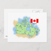 Drapeau et carte du Canada (Devant / Derrière)