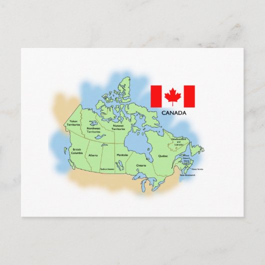 Drapeau et carte du Canada (Devant)