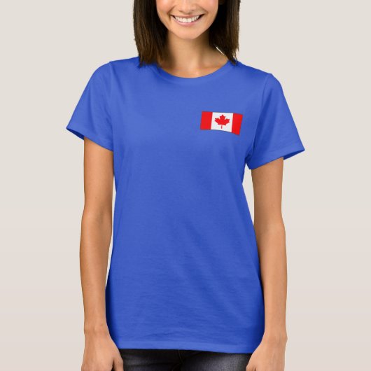Drapeau et carte du Canada T-shirt (Devant)