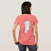 Drapeau et carte du Groenland T-Shirt (Dos entier)