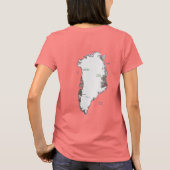 Drapeau et carte du Groenland T-Shirt (Dos)
