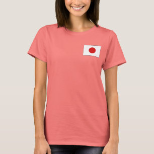 Drapeau et carte du Japon T-shirt