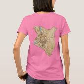 Drapeau et carte du Kenya T-Shirt (Dos)