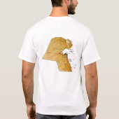 Drapeau et carte du Koweït T-shirt (Dos)