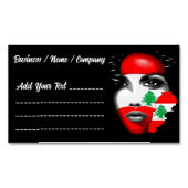 Drapeau et carte du Liban sur le visage de la fill (devant)