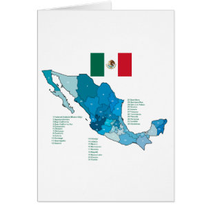 Drapeau et carte du Mexique