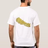 Drapeau et carte du Népal T-shirt (Dos)