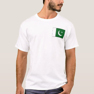 Drapeau et carte du Pakistan T-shirt