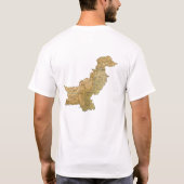 Drapeau et carte du Pakistan T-shirt (Dos)
