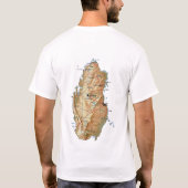 Drapeau et carte du Qatar T-shirt (Dos)