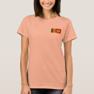 Drapeau et carte du Sri Lanka T-Shirt