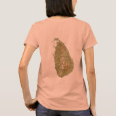 Drapeau et carte du Sri Lanka T-Shirt (Dos)