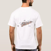 Drapeau et carte du Timor oriental T-shirt (Dos)