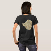 Drapeau et carte du Zimbabwe T-shirt (Dos entier)