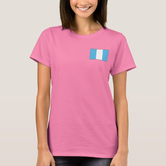 Drapeau et carte Guatemala T-shirt (Devant)