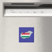 Drapeau et carte Hongrie Magnet (In Situ (Lave-vaisselle))