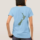 Drapeau et carte néo-zélandais T-shirt (Dos)