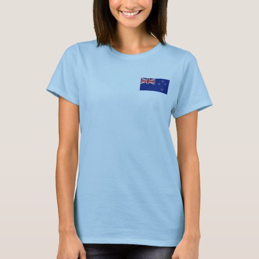 Drapeau et carte néo-zélandais T-shirt (Devant)