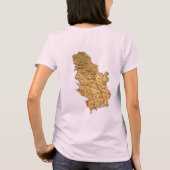 Drapeau et carte serbe T-shirt (Dos)