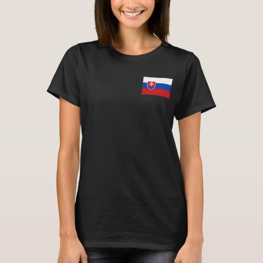 Drapeau et carte Slovaquie T-shirt (Devant)
