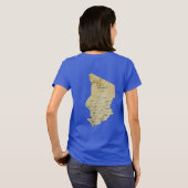 Drapeau et carte Tchad T-shirt (Dos entier)
