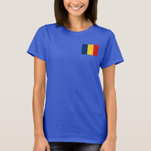 Drapeau et carte Tchad T-shirt