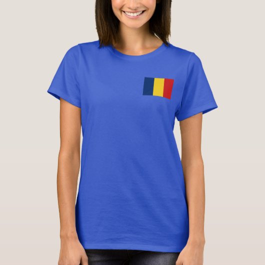 Drapeau et carte Tchad T-shirt (Devant)