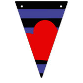 Drapeau et cœur de fierté en cuir (Premier drapeau)