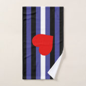 Drapeau et cœur de fierté en cuir (Serviette à main)