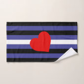 Drapeau et cœur de fierté en cuir (Serviette à main)