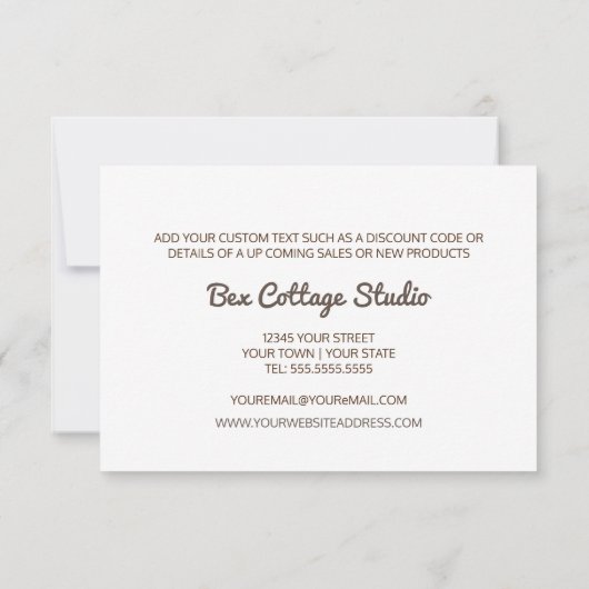 Drapeau Et Fleurs Merci Pour Votre Commande (Dos)