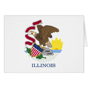 Drapeau et phoque de l'Illinois