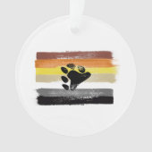 Drapeau et symbole de la fierté de l'ours peint (devant)