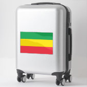 Drapeau Ethiopie Rasta extra grand Sticker (Sur valise)