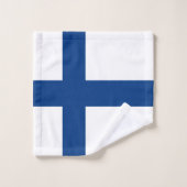 Drapeau finlandais (Gant de toilette)