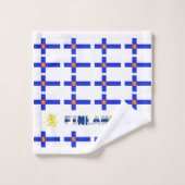 Drapeau finlandais (Gant de toilette)