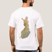 Drapeau finlandais et carte T-shirt (Dos)