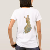 Drapeau finlandais et carte t-shirt (Dos)