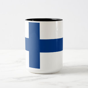 Drapeau finlandais (Finlande) Mug à café à deux to