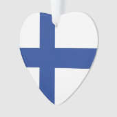 Drapeau finlandais ornement personnalisé (devant)