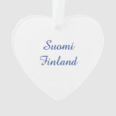 Drapeau finlandais ornement personnalisé (dos)