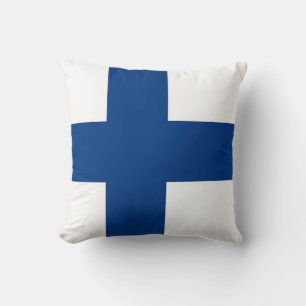 Drapeau finlandais sur le Coussin américain MoJo