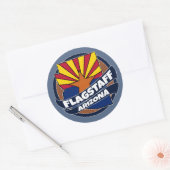 Drapeau Flagstaff Arizona éclatant autocollants ro (Enveloppe)