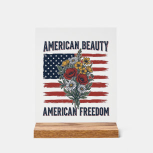 Drapeau Floral de Liberté American Beauty