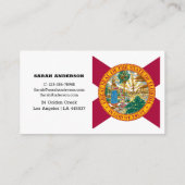 Drapeau Floride Élégants Cartes de visite / USA (Dos)