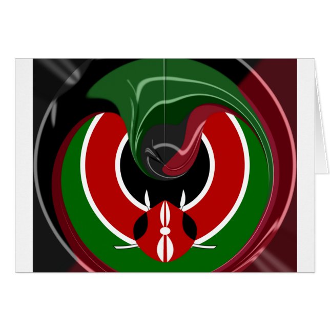 Drapeau Fluid Kenyan : Un design moderne (Devant horizontal)